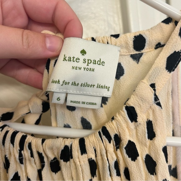 Kate Spade Take a Walk on the Wild Side Halter Dress Size 6 Cream/Black Midi - Picture 6 of 13